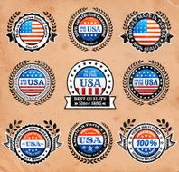 Made in the USA patriotic insignia set N2