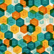 Seamless pattern of banking icons N10