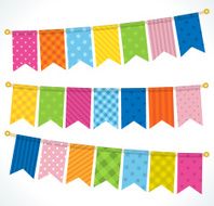 Vector bunting flags N2