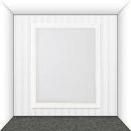 Room with a blank banner on the wall N2