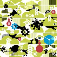 Seamless pattern of ecological background