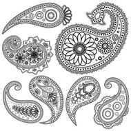 Set of paisley elements N4