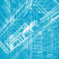blue building structure background