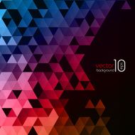 Abstract bright polygonal triangles poster N8