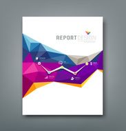 Cover report colorful geometric shapes info-graphic design N2