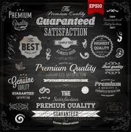 Chalkboard frames and elements set N3