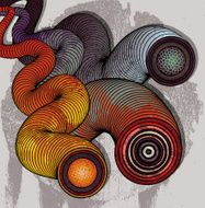 three rusty snakes