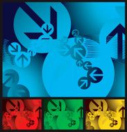 background (vector) diff colors