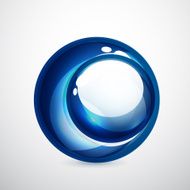 Vector blue glossy bubble