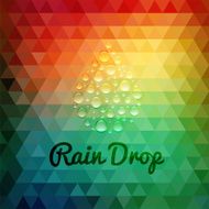 Retro styled rain drop design card N2