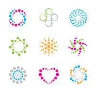 Modern circle symbol and icon
