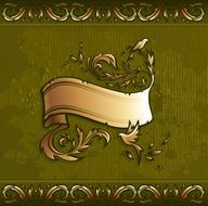 Golden scroll &amp; birds