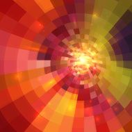 Abstract orange shining circle tunnel background N3