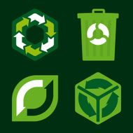 Recycle icons (vector)