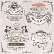vintage frames and design elements N77