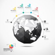 globe world map illustration infographics geometric concept desi N2