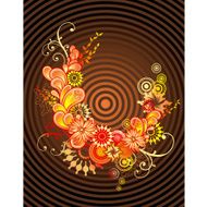 Composition with lines and flowers