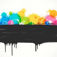 Colorful Splattered Paint Background
