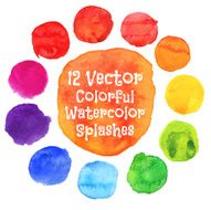 Watercolor vector circles