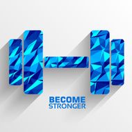 Polygonal workout vector background concept Illustration