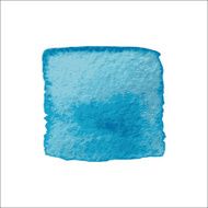 Blue watercolor square on a white background