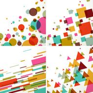 Geometric colors background set - EPS10