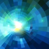 Abstract blue shining tunnel background