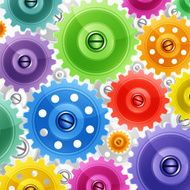 Background with colorful gears