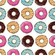 Seamless pattern with donuts N5