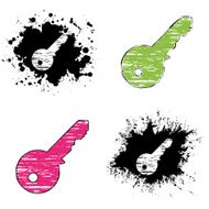 grunge icons - key