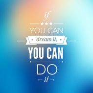 You can do it Quote Typographical Poster Vector Design N3