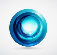 Shiny blue vector sphere N2