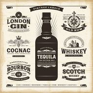 Vintage alcohol labels collection N2