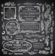 Chalkboard frames and elements set N4