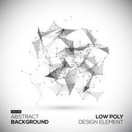 Abstract low poly geometric technology vector design element Connection structure N4