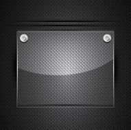 Vector glass plate in carbon texture