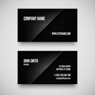 Black business card template N2