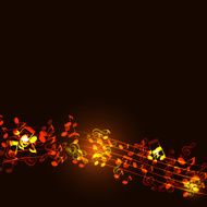Notes abstract gold music background N2