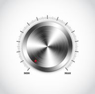 Realistic metal button with circular processing N3