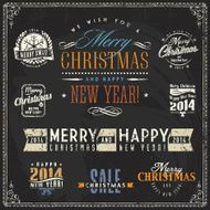 Christmas decoration collection - Chalk lettering N2