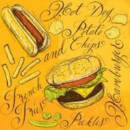 Fast food with calligraphy N2