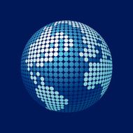 stylized 3D vector globe