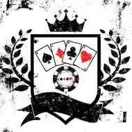 Poker shield insignia