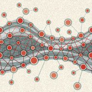 seamless red dots network banner