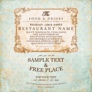 Ornate Restaurant Label N4