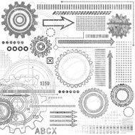 Grunge Technical Drawing Elements