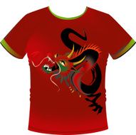 T-shirt with dragon motif N2