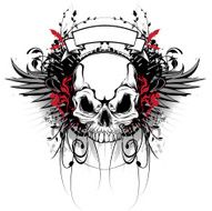 Skull and wings N3