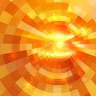 Abstract orange shining circle tunnel background N4