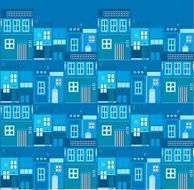 Seamless pattern witn latin american city night view
